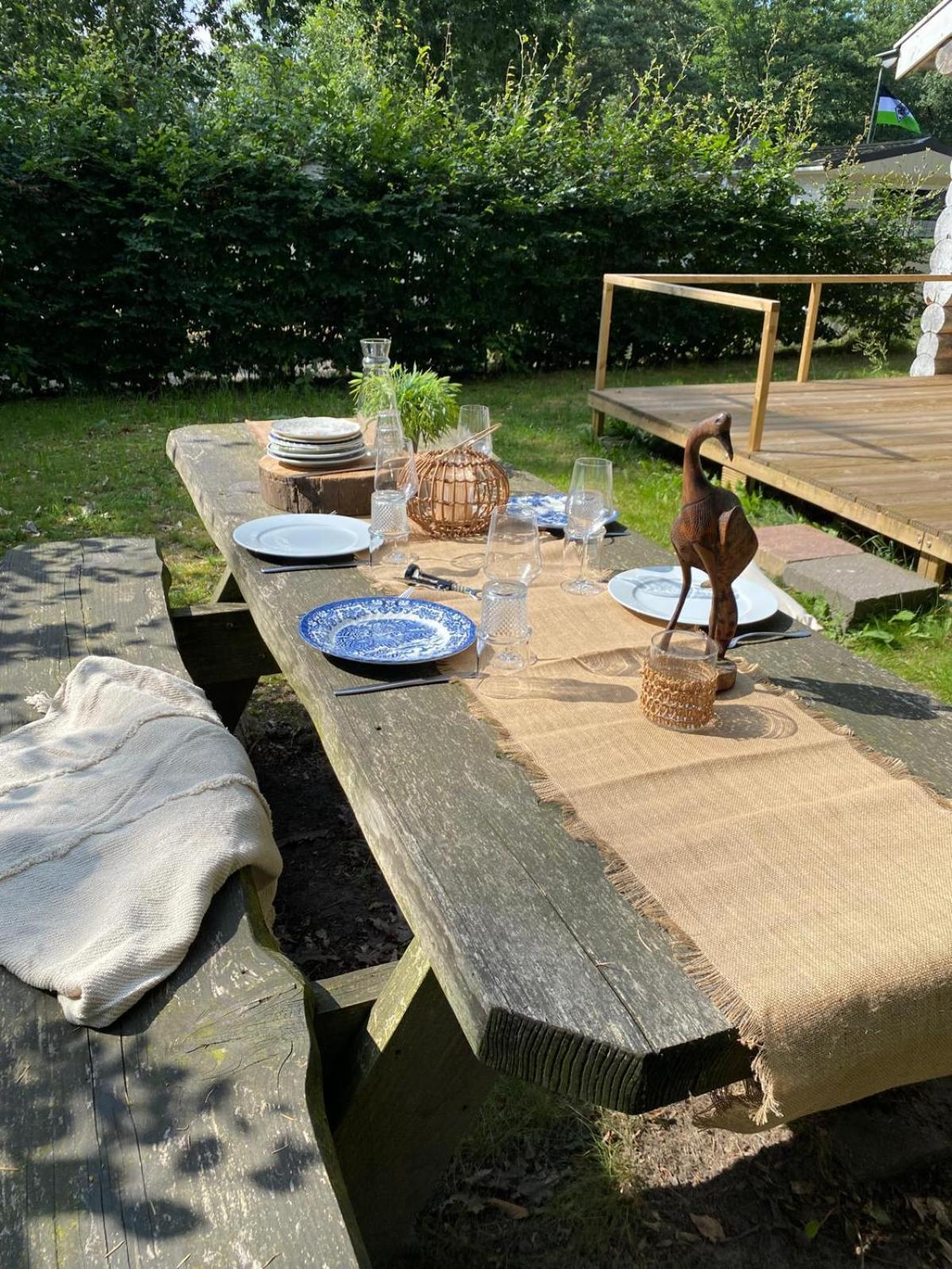 Knus Boomstamhuisje Op De Schatberg - Nabij Toverland Sevenum Dış mekan fotoğraf